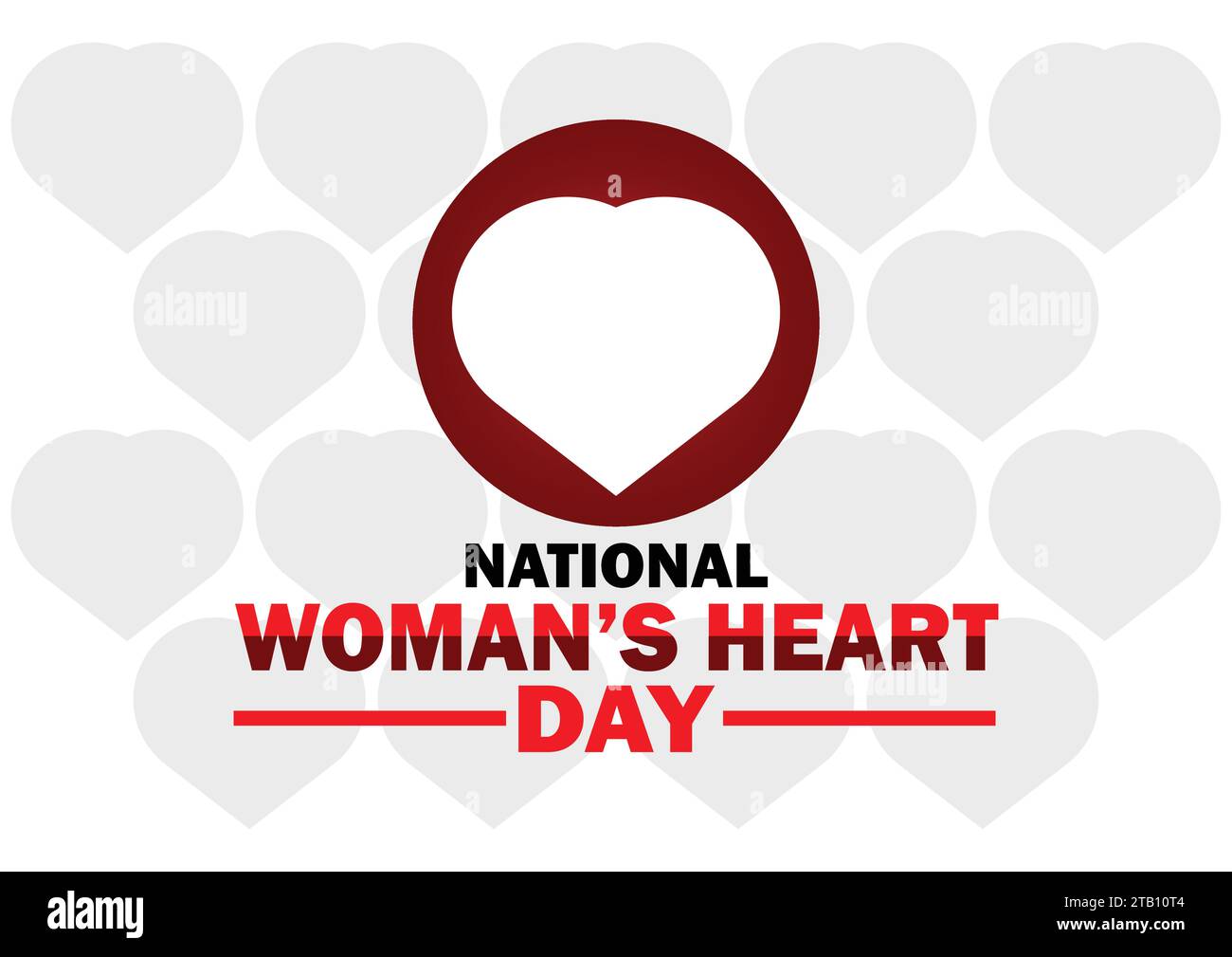 National Woman's Heart Day. Vector illustration. Suitable for greeting card, poster and banner. Stock Vector