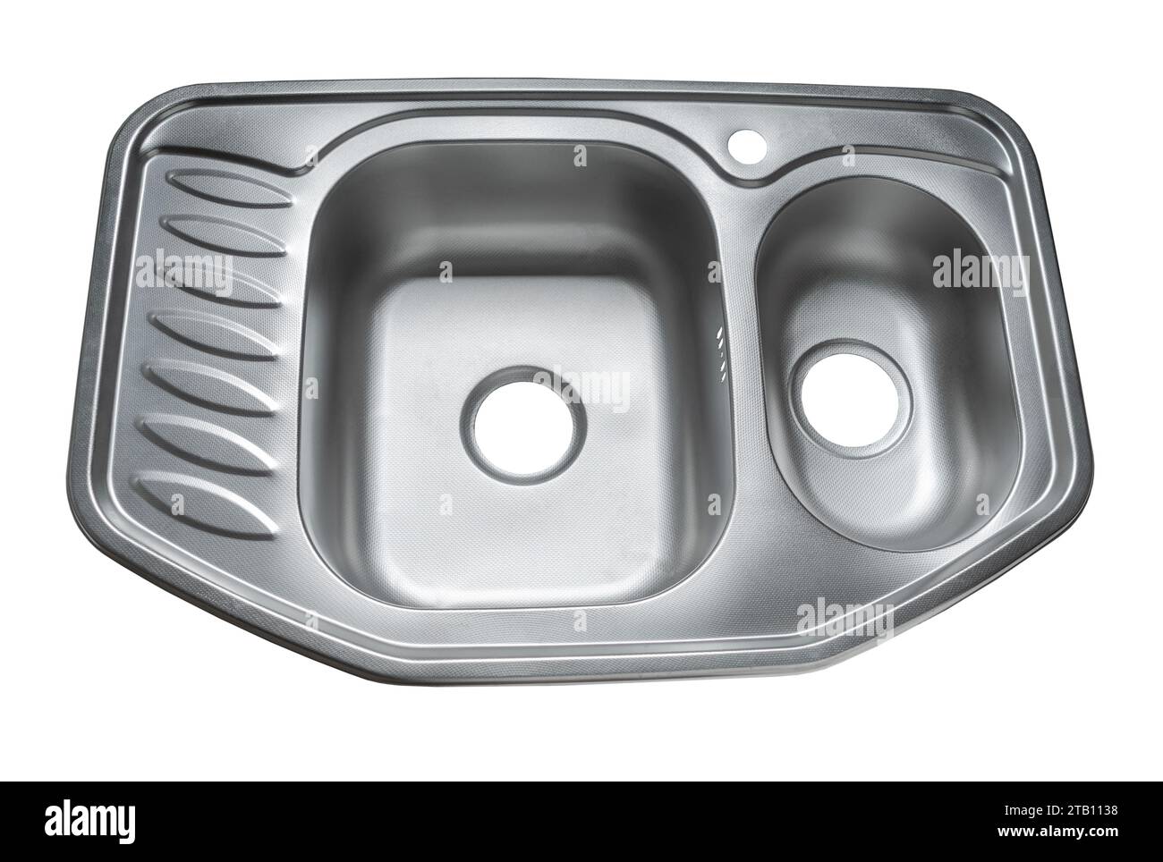 new kitchen sink on white isolated background Stock Photo - Alamy