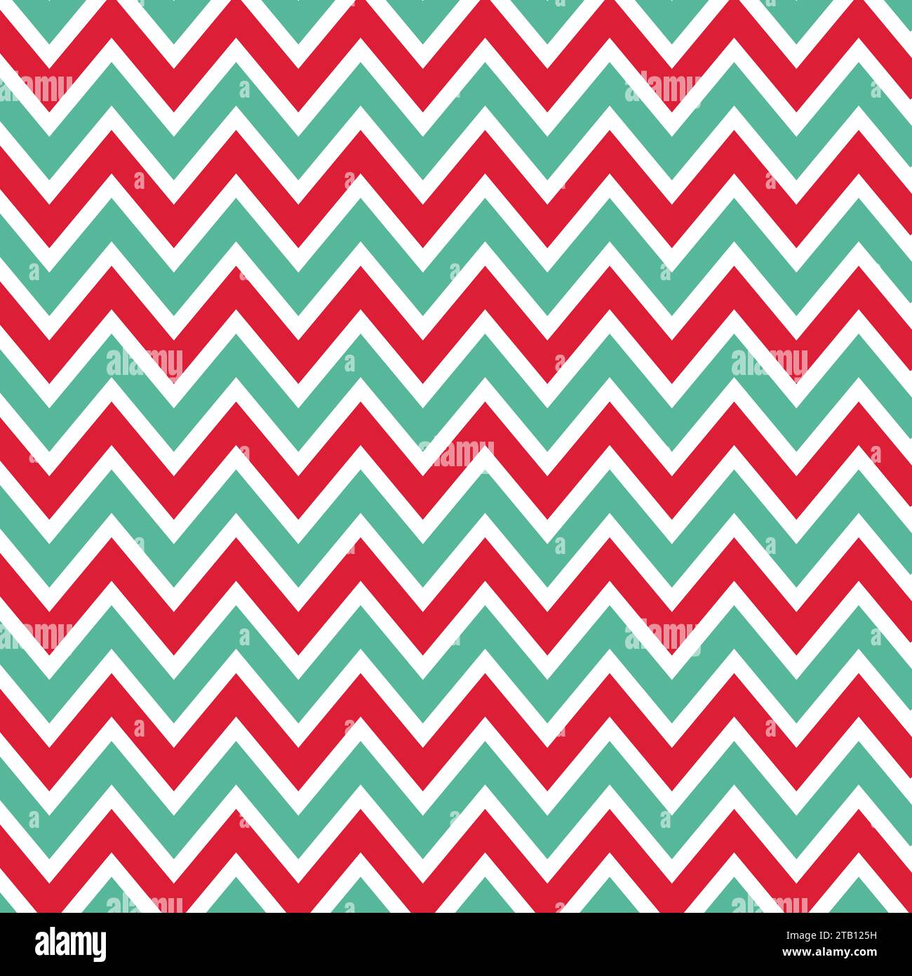 Christmas pattern chevron design wallpaper. Red, green and beige color zigzag pattern. Stock Vector