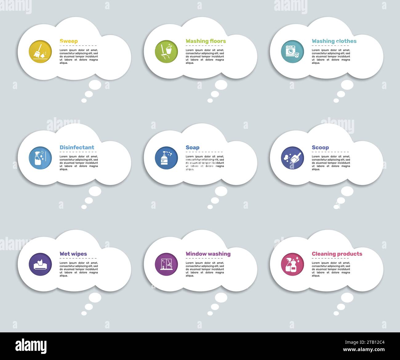 Infographics with Bioengineering theme icons, 10 steps. Such as ...