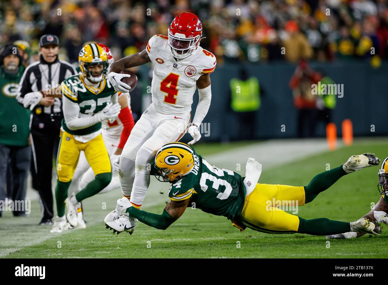 December 3, 2023: Kansas City Chiefs wide receiver Rashee Rice (4) is ...