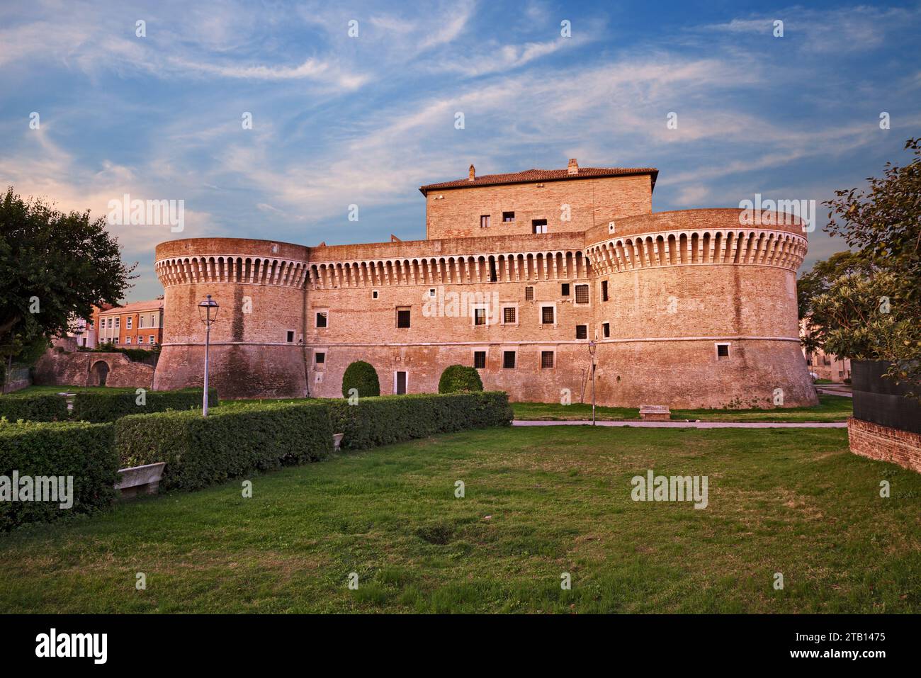 Senigallia, Ancona, Marche, Italy: view at dawn of the medieval castle ...