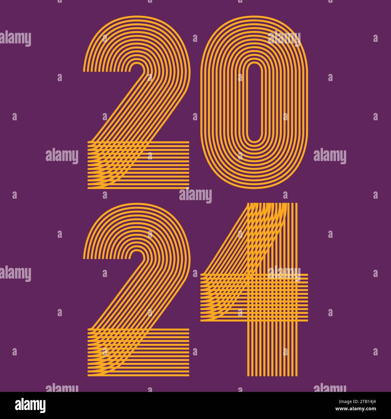 Modern 2024 background vector illustration. Minimal abstract graphic