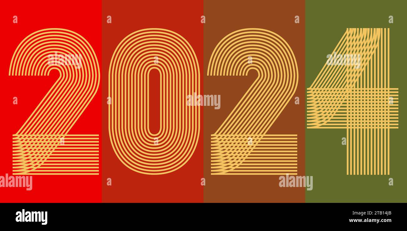 Modern 2024 background vector illustration. Minimal abstract graphic