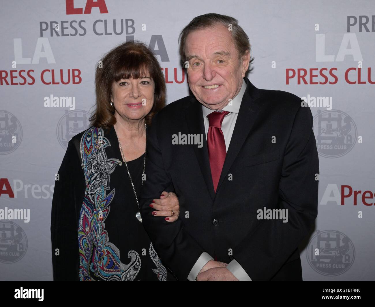 December 3, 2023, Los Angeles, California, USA: Teresa Modnick and Jerry Mathers attend the 16th National Arts & Entertainment Journalism Awards Gala. (Credit Image: © Billy Bennight/ZUMA Press Wire) EDITORIAL USAGE ONLY! Not for Commercial USAGE! Stock Photo