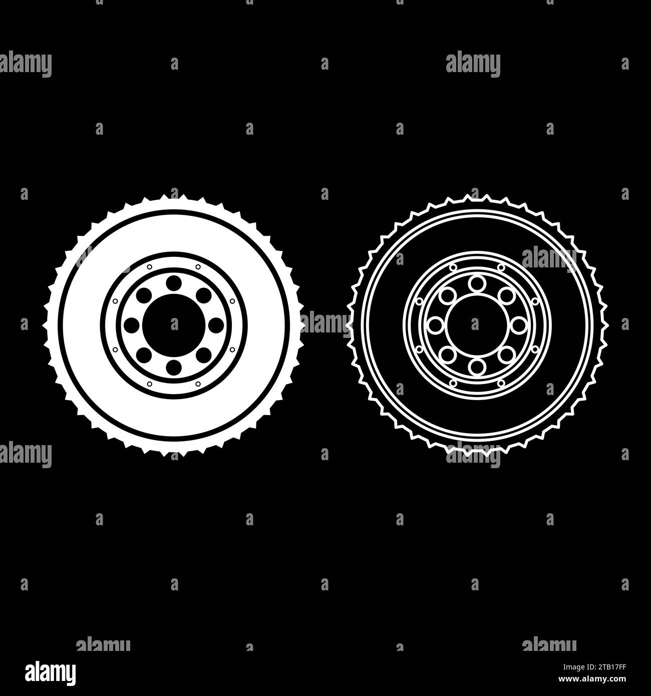 Car clutch flywheel cohesion transmission auto part plate kit repair service set icon white color vector illustration image simple solid fill outline Stock Vector