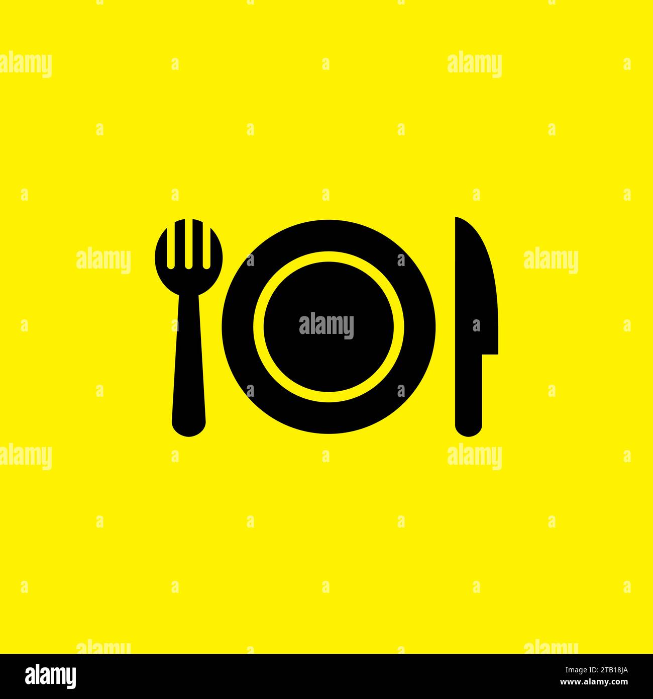 Cutlery menu illustration icon Stock Vector Images Alamy