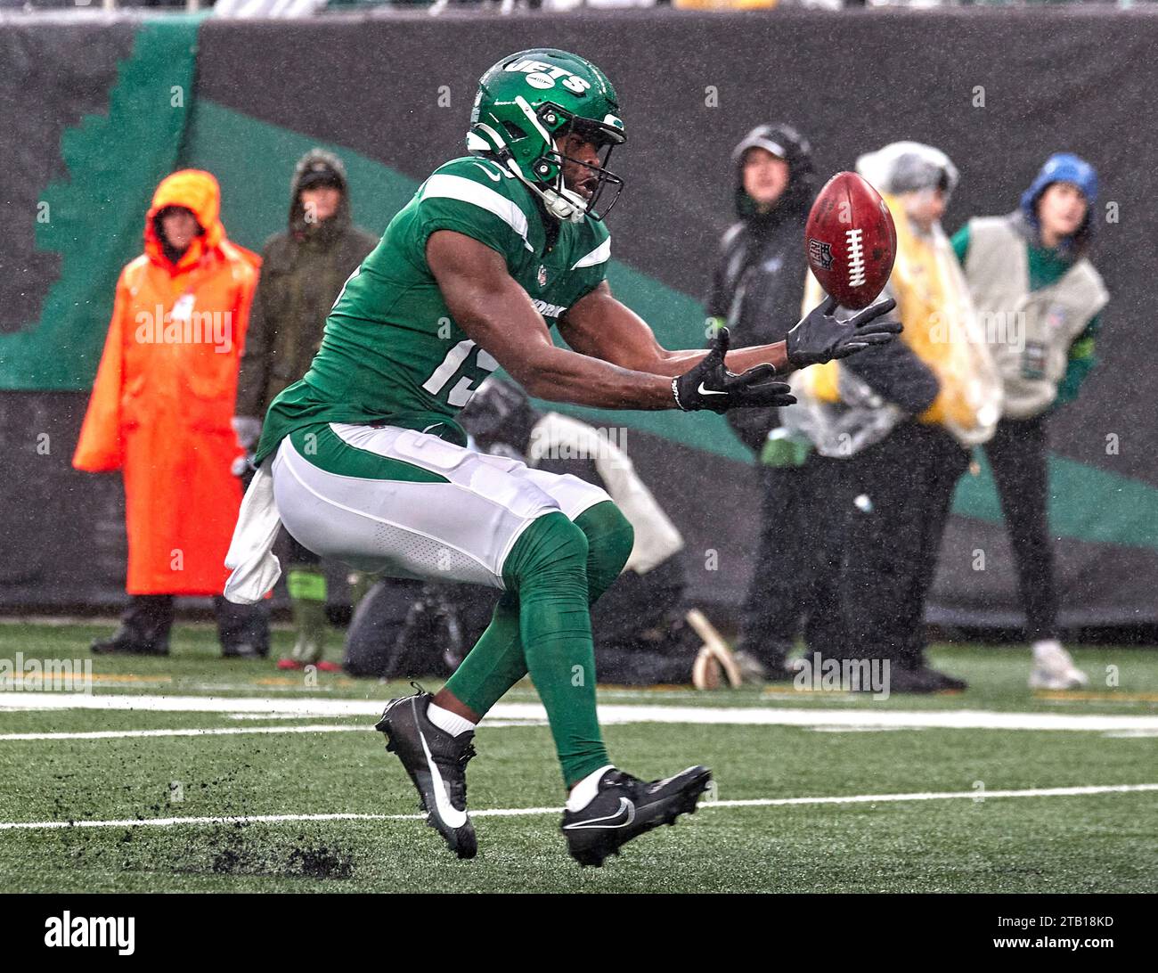 New York Jets Wide Receiver Irvin Charles (19) Downs A Punt Ball At The ...