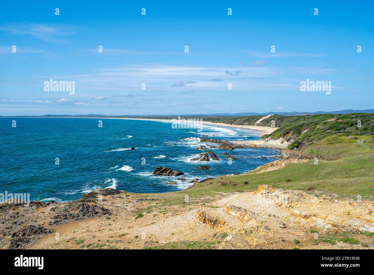Sandy beach, part of Yuraygir Coastal Walk stretching south from Brooms