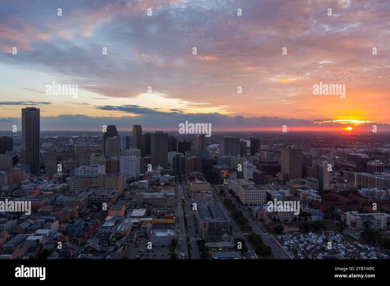 Downtown New Orleans, Louisiana at sunset Stock Photo Alamy
