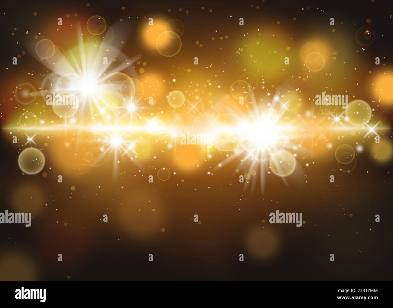 Bokeh Abstract Background with Glitter Lights. Bokeh lights at night, blurry shiny speckles. Vector illustration. Eps 10. Stock Vector