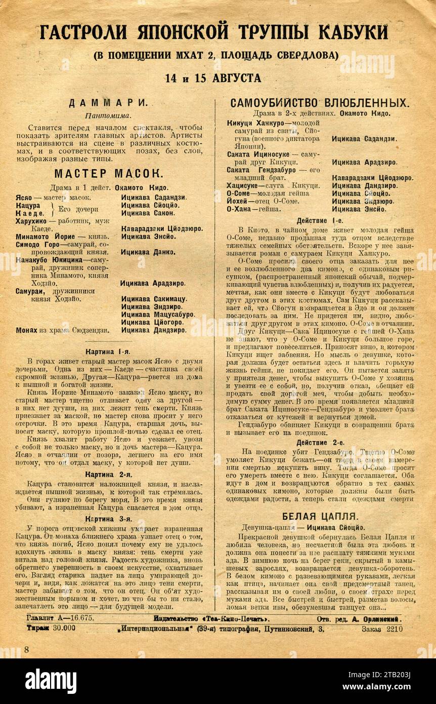 Front Cover of Russian magazine "Contemporary theater" (Russian ...
