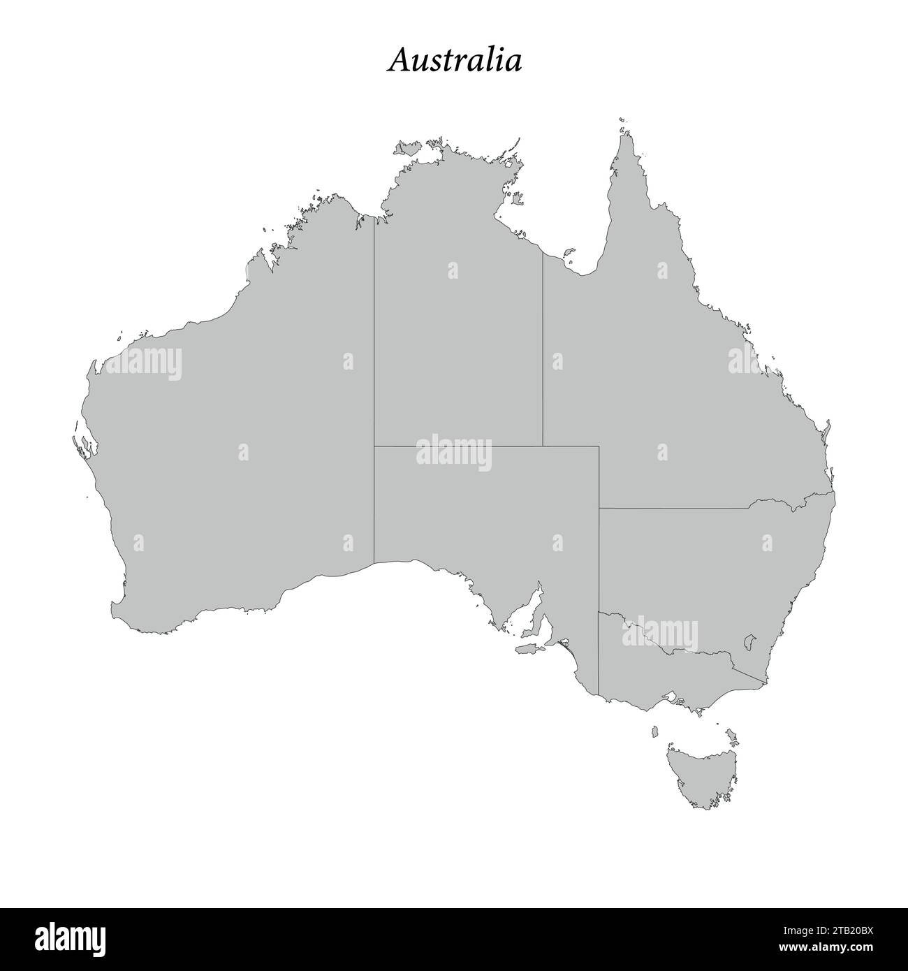 Map of australia Black and White Stock Photos & Images - Alamy