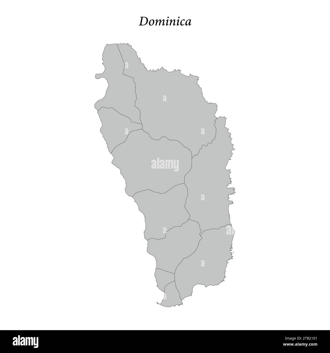 Map of dominica Black and White Stock Photos & Images Alamy