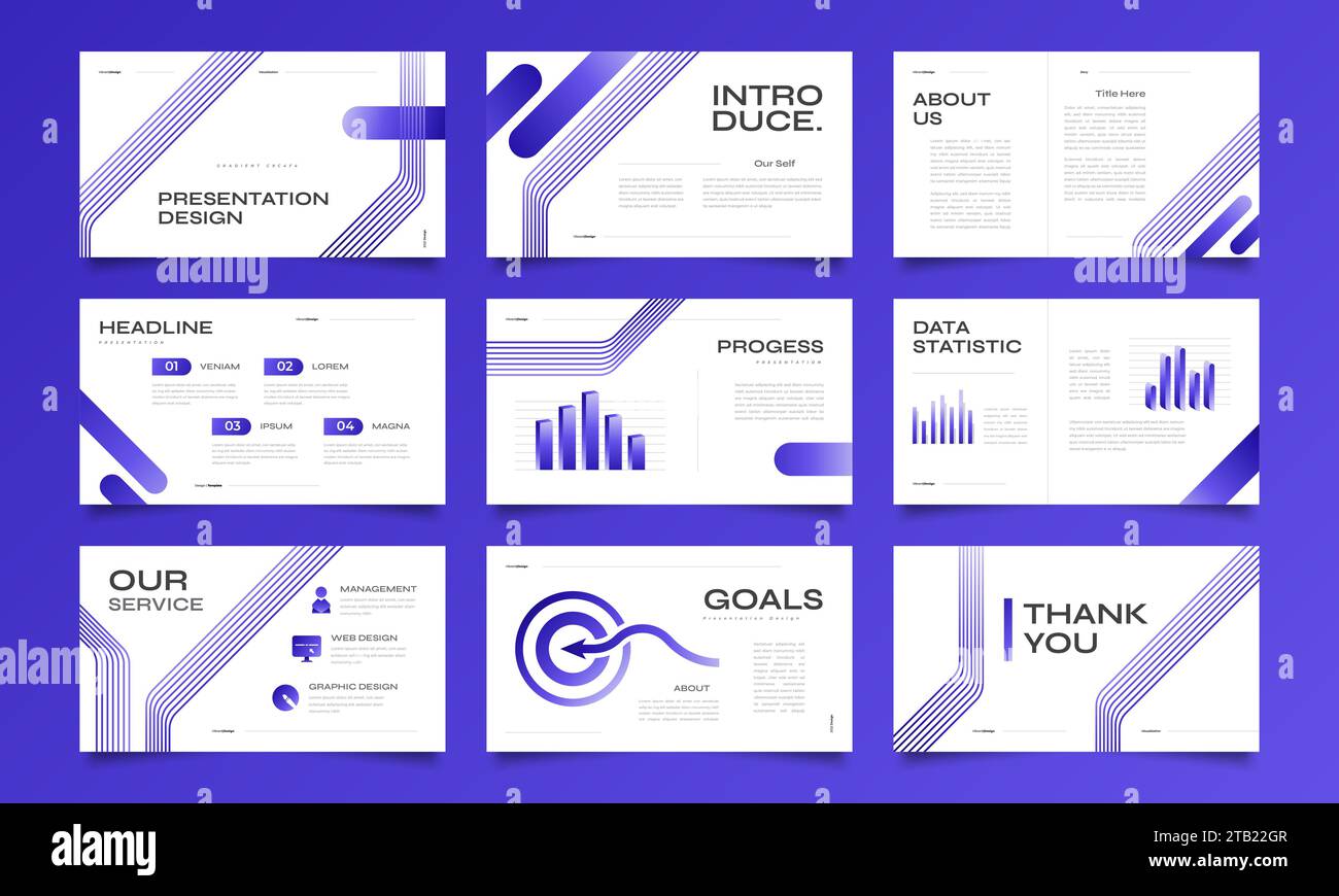 Modern and Clean Presentation Template Design with Infographic Elements. Use for Presentation, Branding, Marketing, Advertising, Annual Report Stock Vector