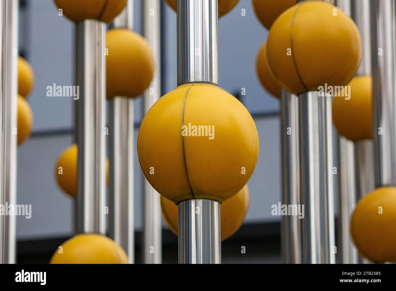 Yellow architecture at the Exchange TRX mall at Kuala Lumpur, Malaysia