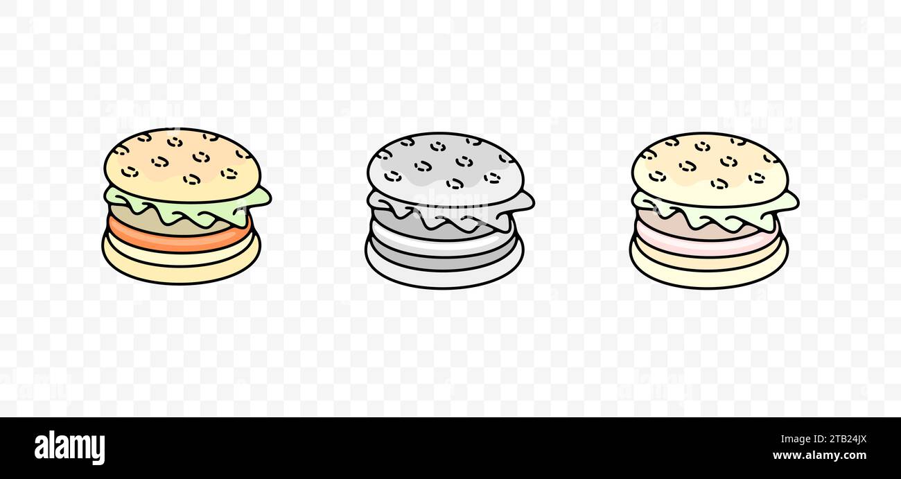 Burger, hamburger, fast food, food, meal, eat and eating, graphic design. Sandwich, eatery, cookery, catering and canteen, vector design Stock Vector