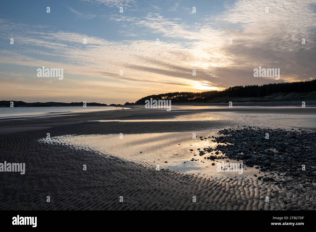 Sunset at newborough forest hi-res stock photography and images - Alamy