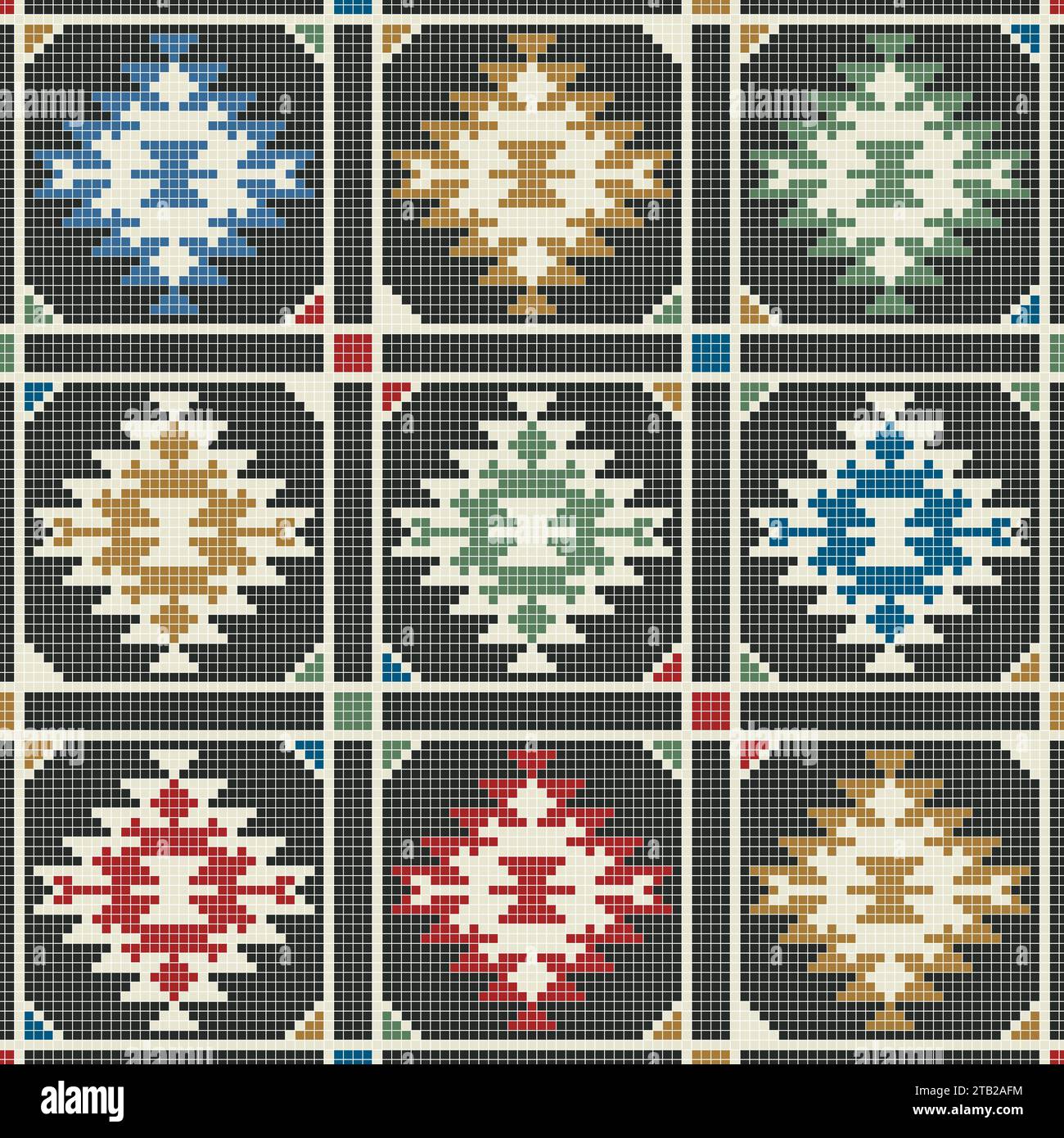 Traditional Georgian folk art embroidery vector pattern Stock Vector ...