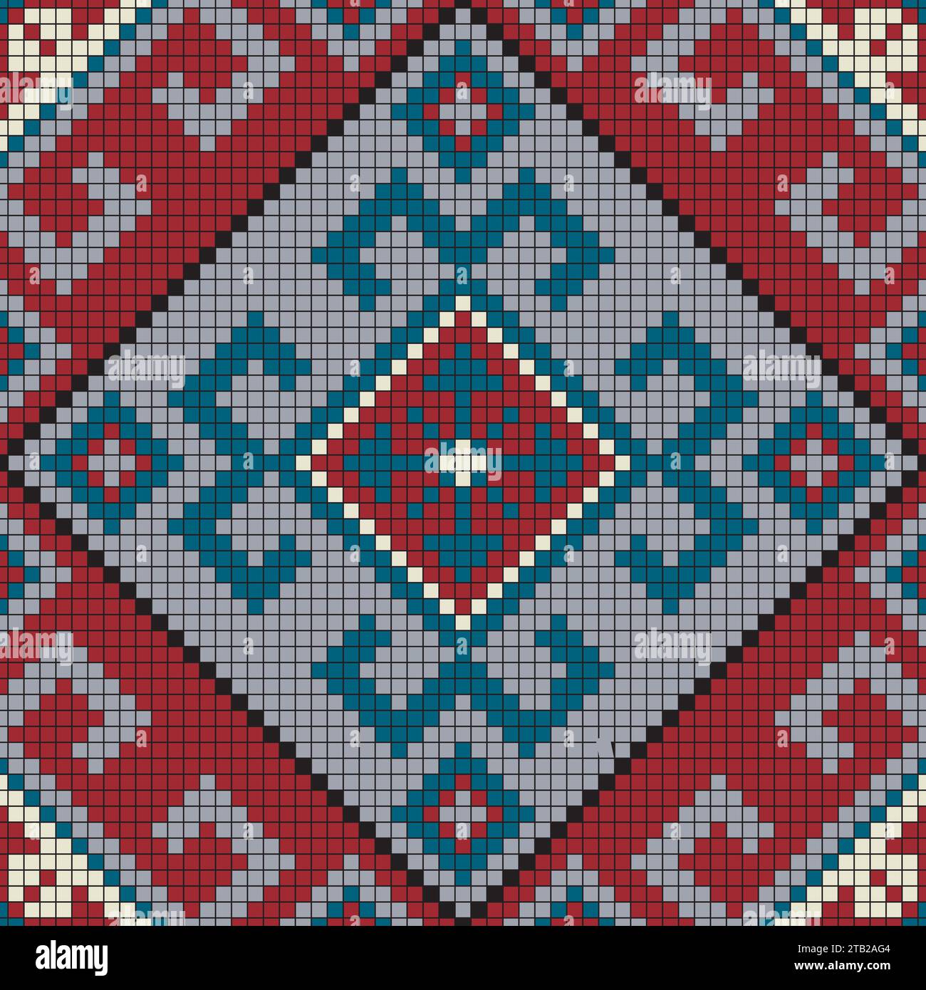 Traditional Georgian folk art embroidery vector pattern Stock Vector ...