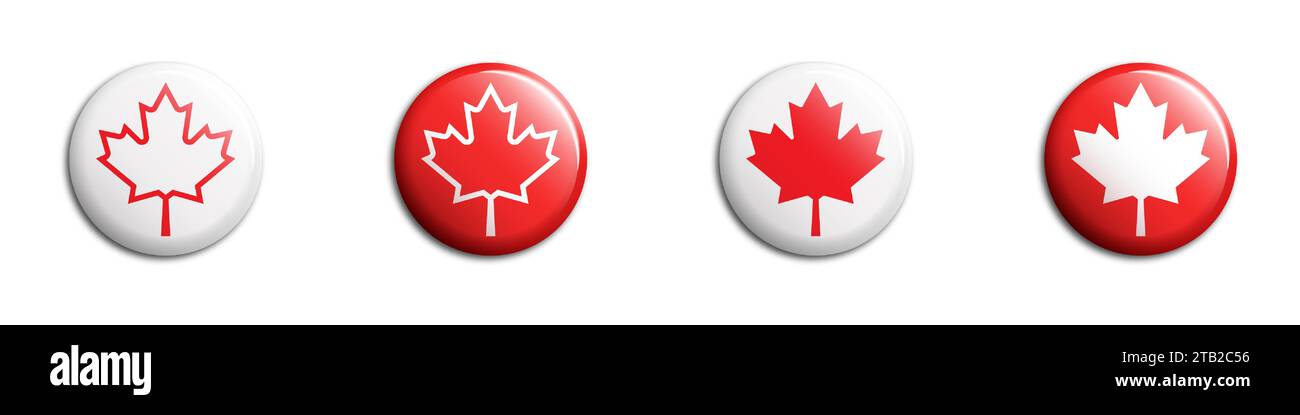 Maple leaf icon. Autumn leaf canadian icon. Vector illustration Stock Vector