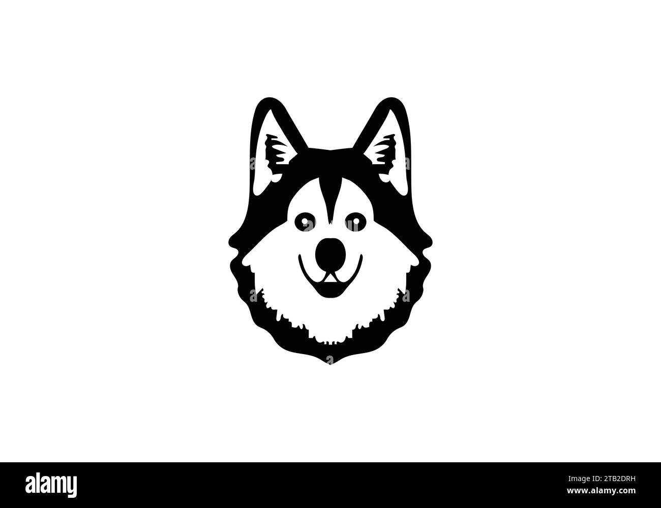 American Eskimo Dog minimal style illustration icon design Stock Vector