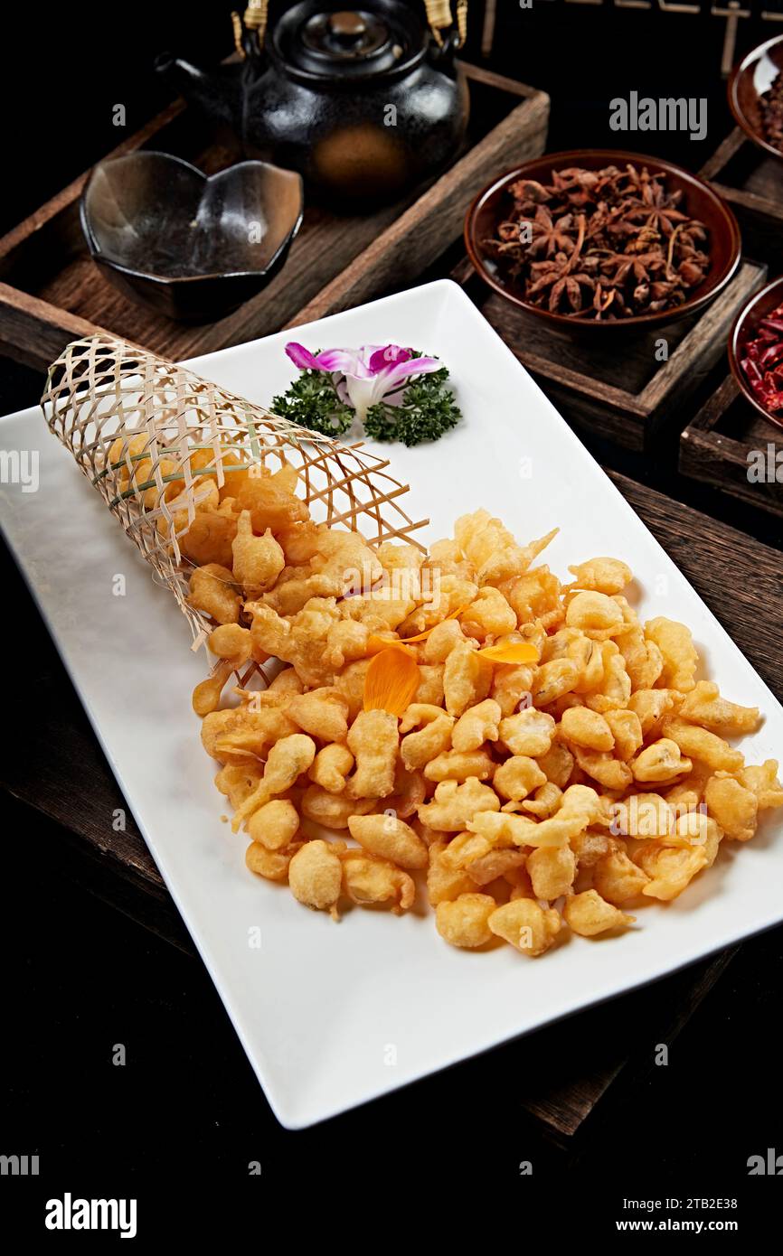 deep fried fish scales,Crispy and Crunchy Snack Stock Photo Alamy