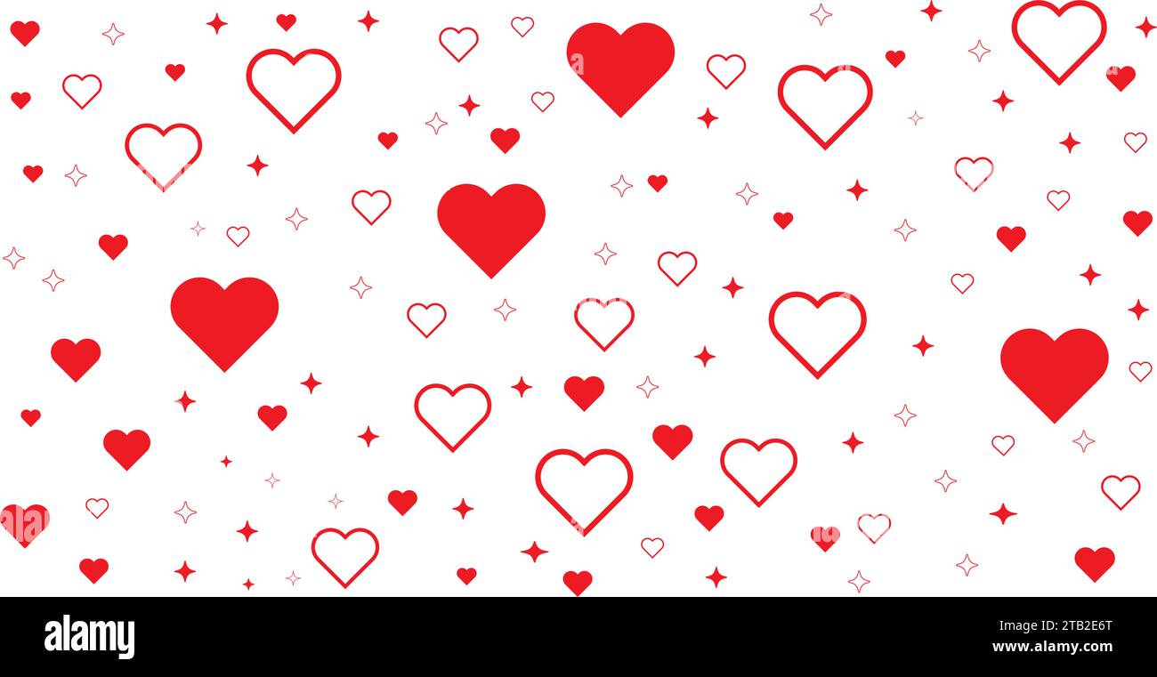 Valentines Day Background banner border isolated vector illustration design Stock Vector