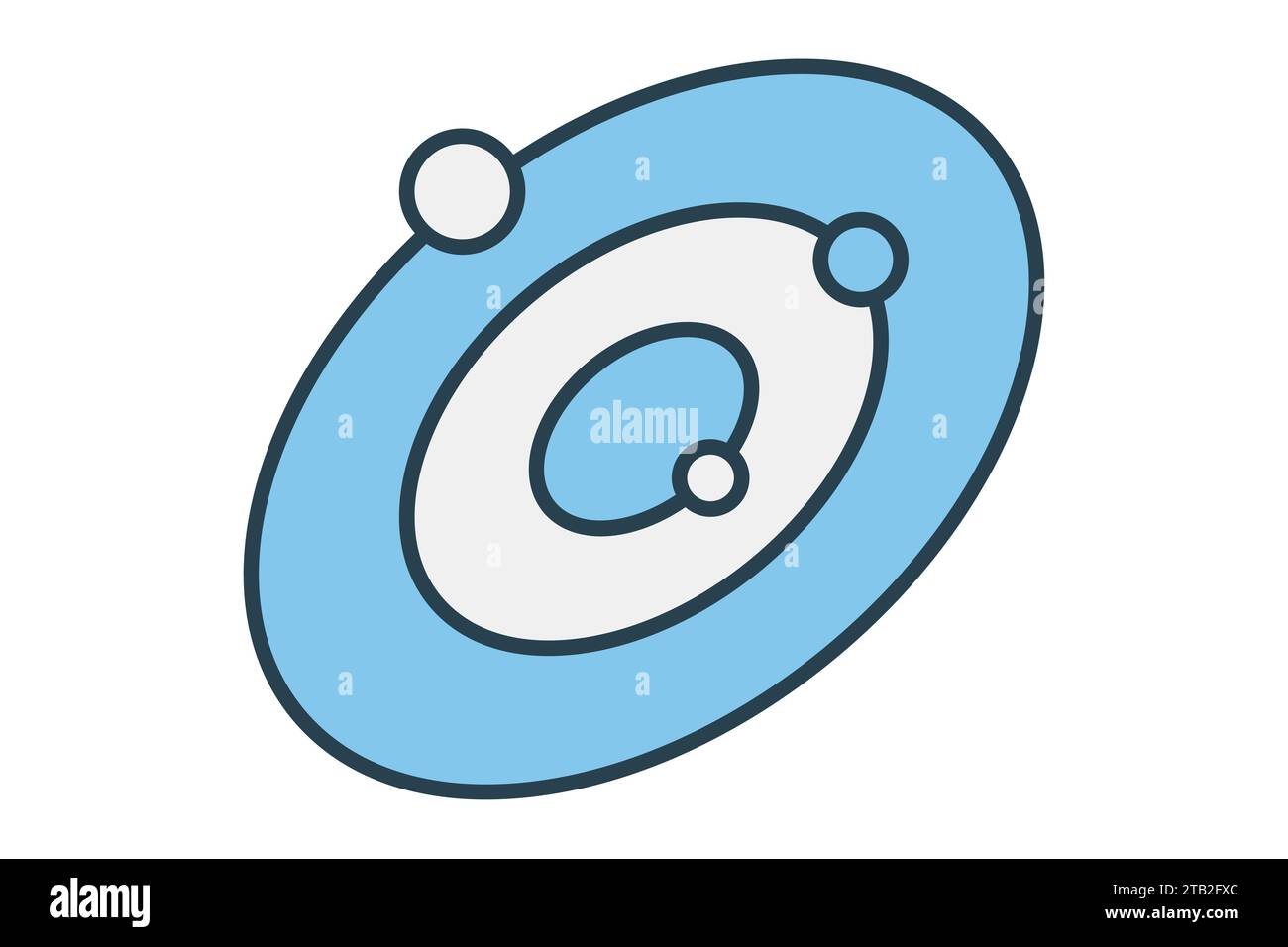galaxy icon. flat line icon style. simple vector design editable Stock Vector