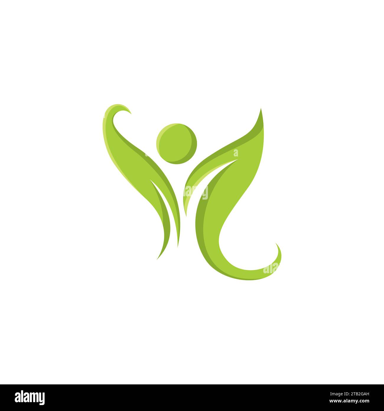 Leaf Growth Letter M. Leaf Logo Design Stock Vector