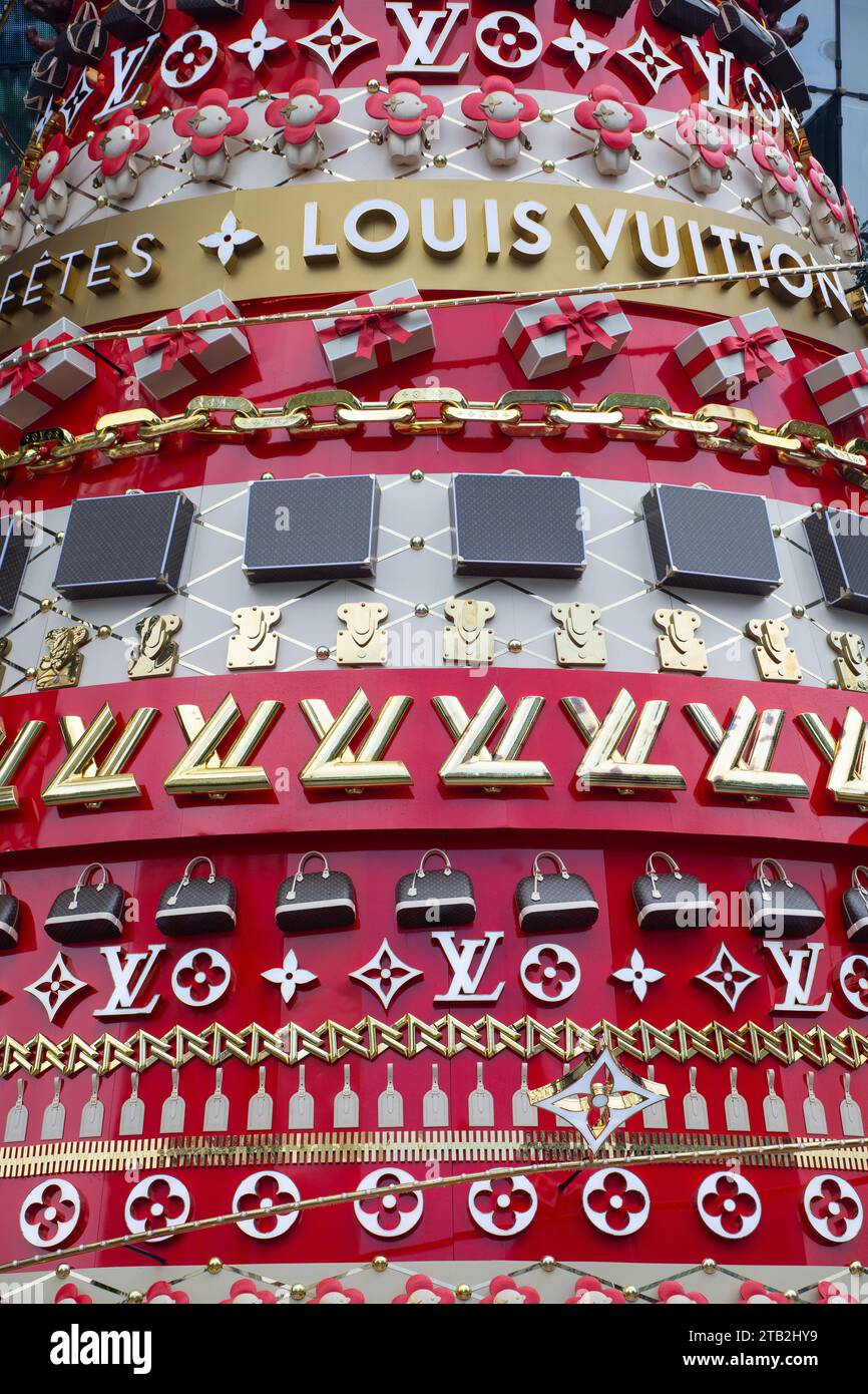 Details close up of Louis Vuitton Christmas tree decoration for the