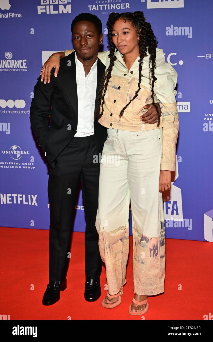 London, UK. 3rd Dec, 2023. David Jonsson, Raine Allen-Miller attends The 26th British Independent Film Awards 2023 at Old Billingsgate, London, UK. Credit: See Li/Picture Capital/Alamy Live News Stock Photo