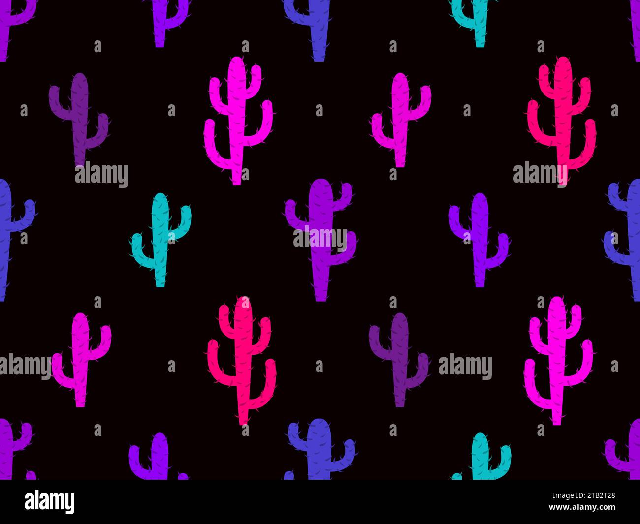 Seamless pattern with desert cactus with thorns. Desert cactus ...