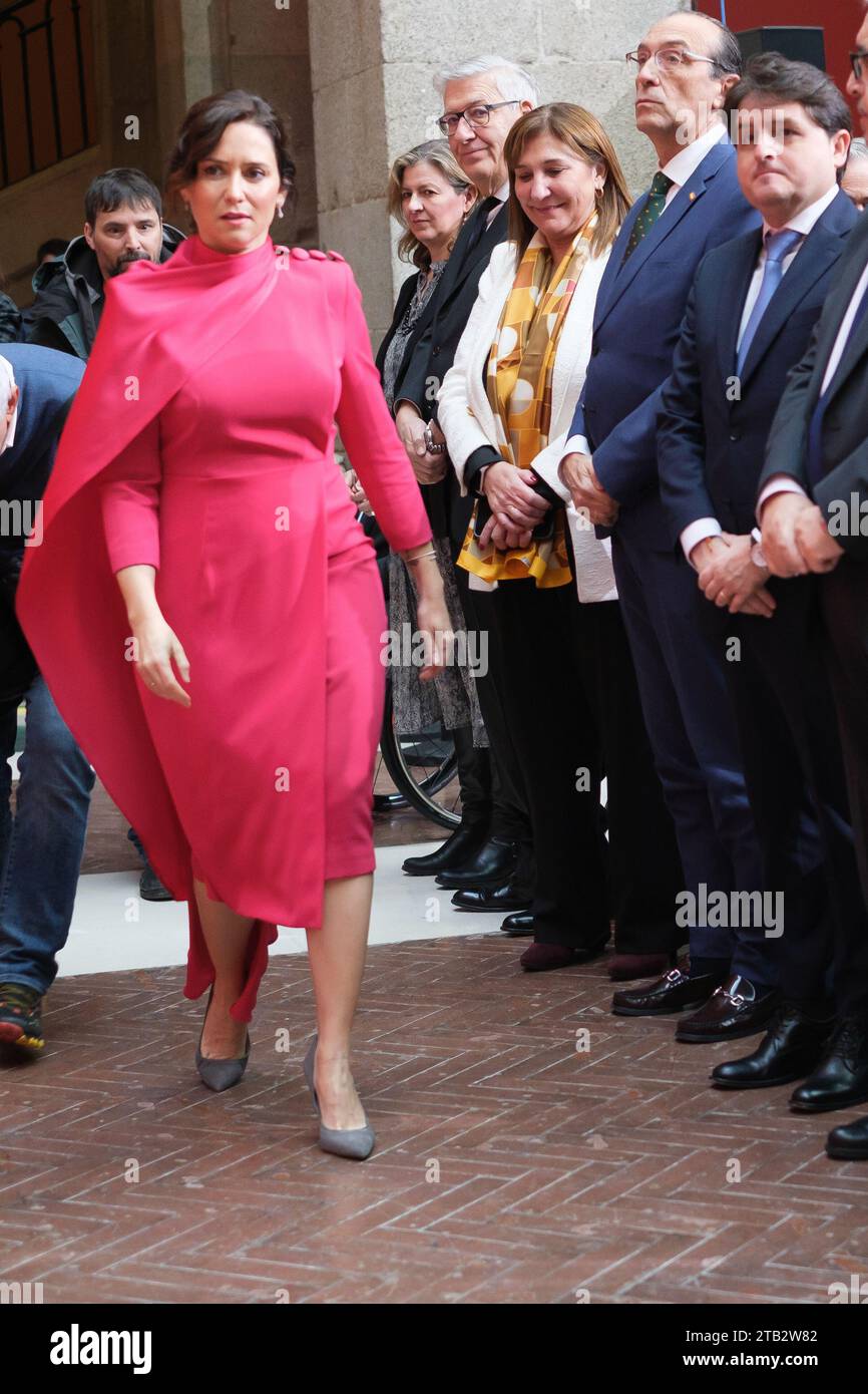 The president of the Community Isabel Díaz Ayuso, participates in the events of the 45th anniversary of the Spanish Constitution, at the Real Casa de Stock Photo