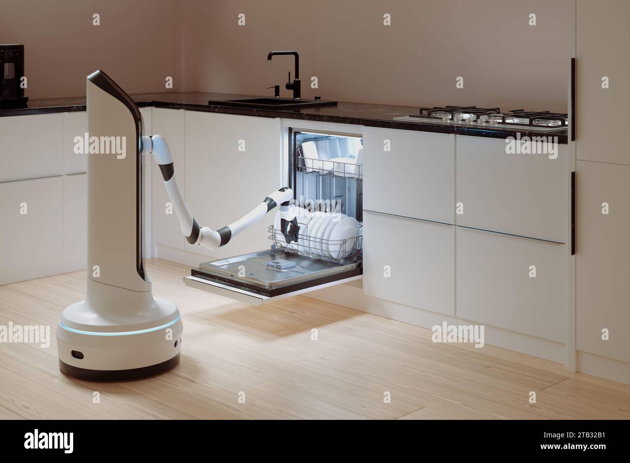 Futuristic robot chores hires stock photography and images Alamy