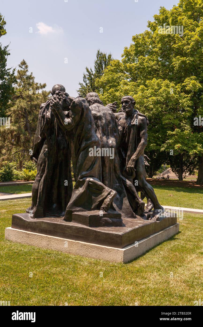 Auguste Rodin, Burghers of Calais (1884-1889/cast 1953-1959). Hirshhorn Museum and Sculpture Garden, Washington, DC, USA Stock Photo