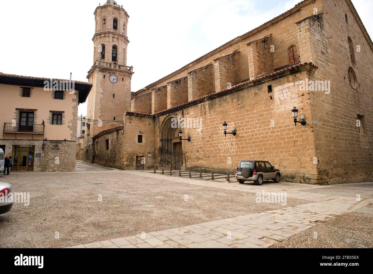 Mosqueruela, Iglesia de la Asuncion. Gudar-Javalambre, Teruel province, Aragon, Spain. Stock Photo
