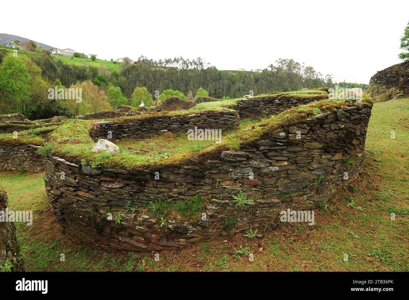 Coaña Hillfort (Iron Age). Principality of Astirias, Spain. Stock Photo