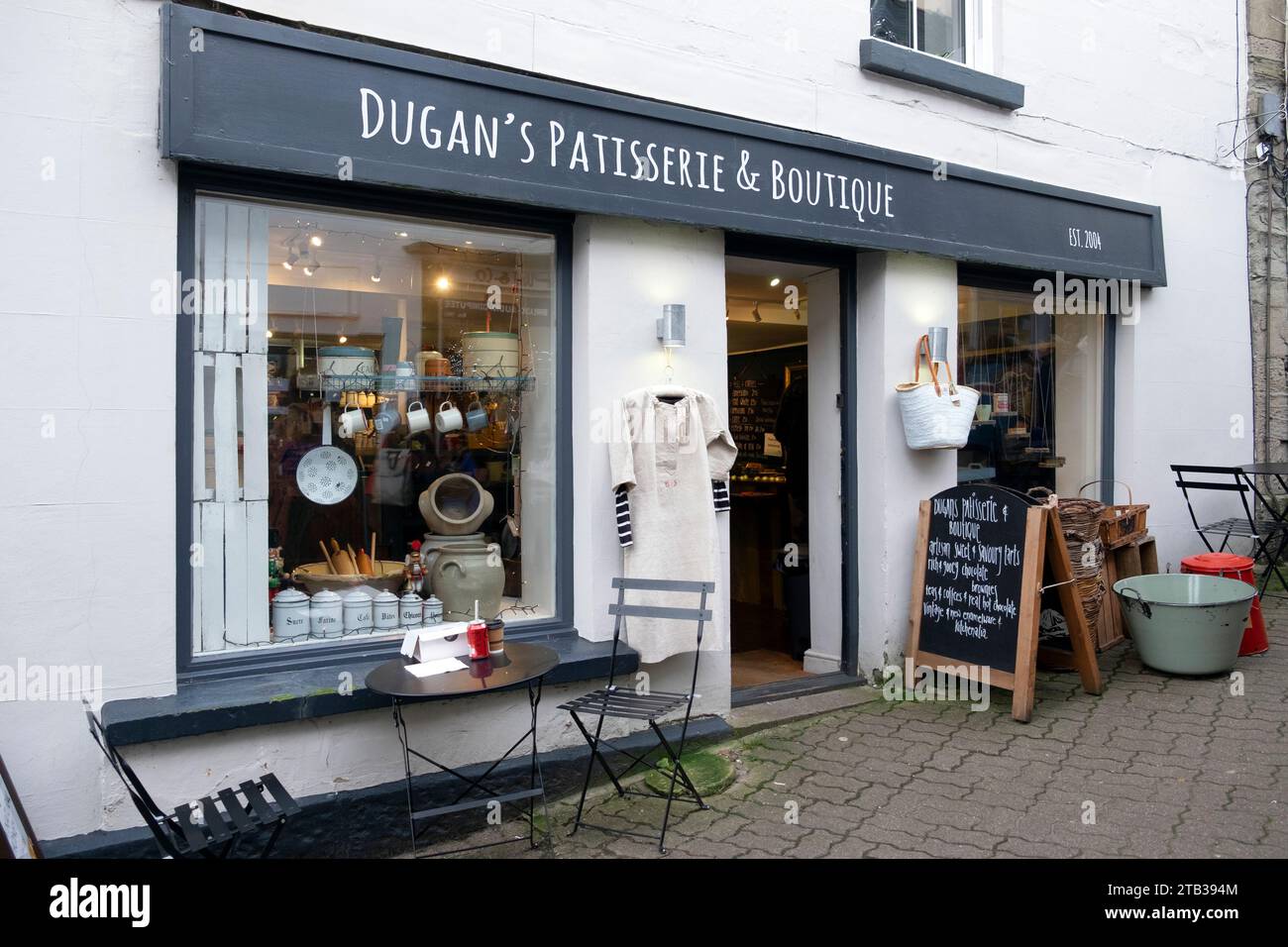 Exterior view of Dugan's Patisserie & Boutique in the town of Hayon