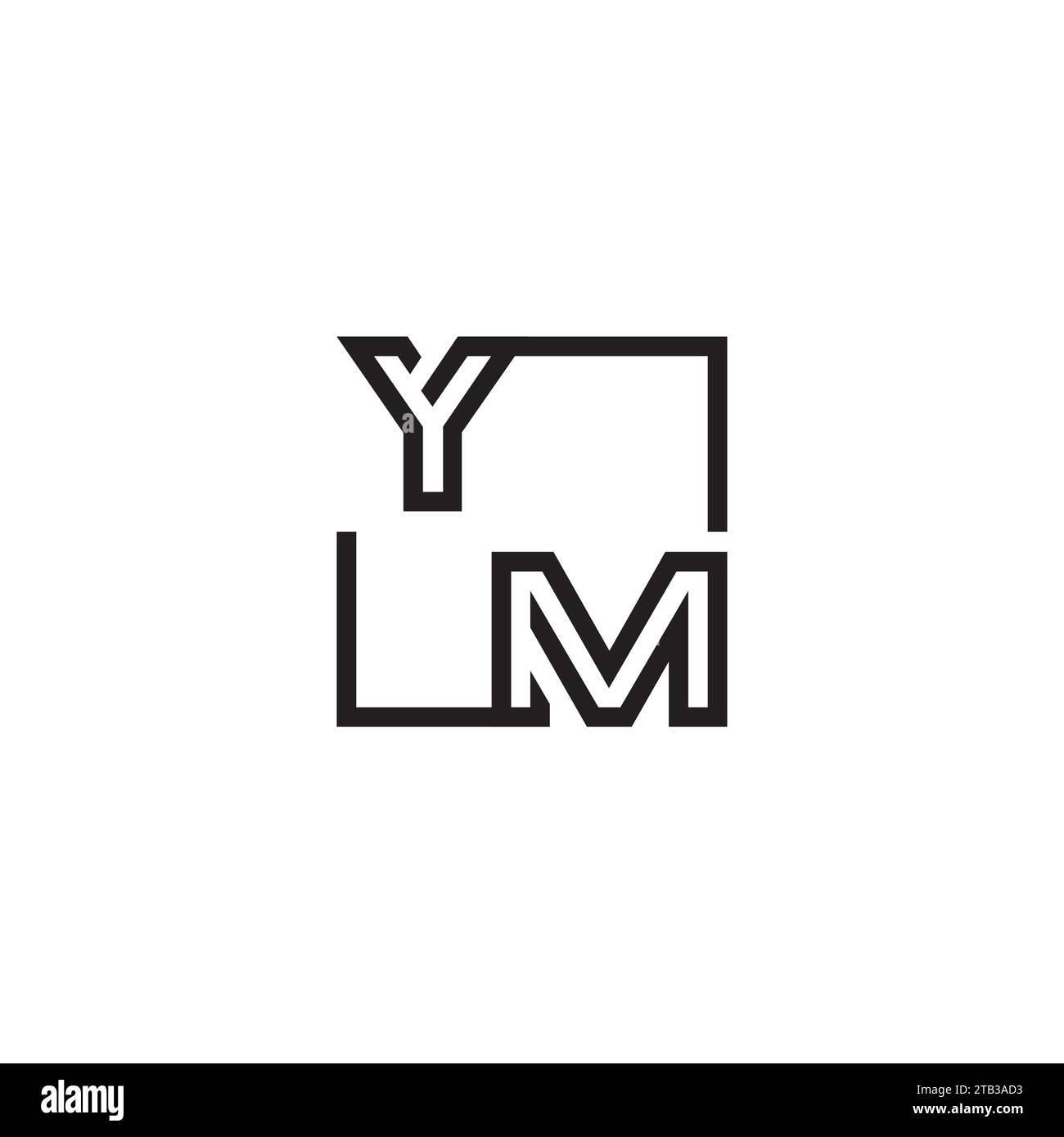 YM initial logo letters in high quality professional design that will ...