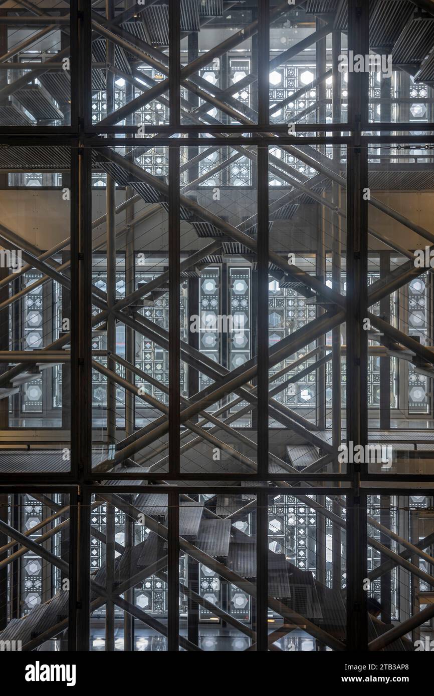 Paris, France - 11 30 2023: Arab World Institute. View of the openwork ...