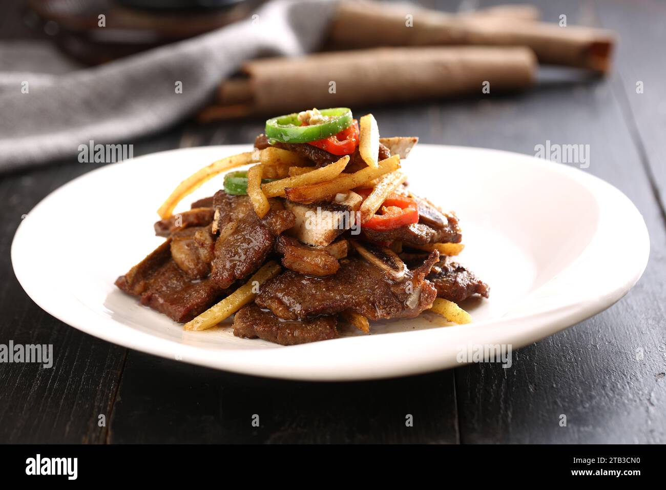 Sautéed Calf Ribs with Spicy Salt,Braised Short Ribs Stock Photo - Alamy