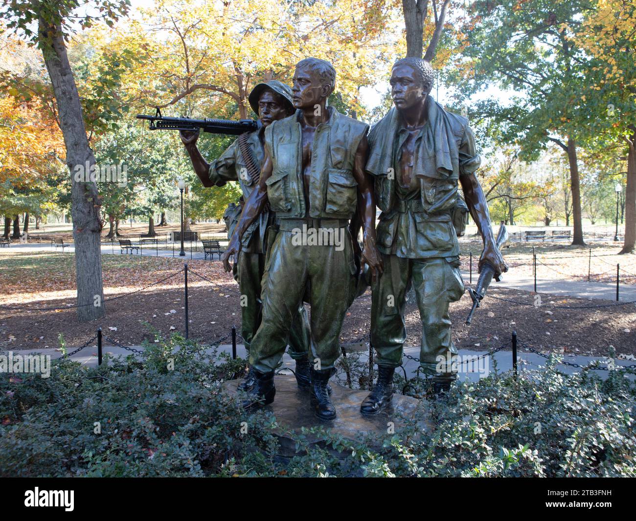 The Vietnam Veterans Memorial, commonly called the Vietnam Memorial, is a U.S. national memorial in Washington, D.C., honoring service members. Stock Photo