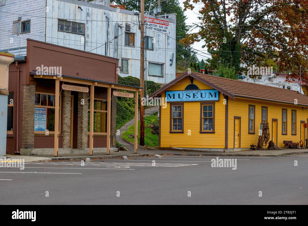 Mill City, Oregon, USA October 22, 2023 Museum and other old