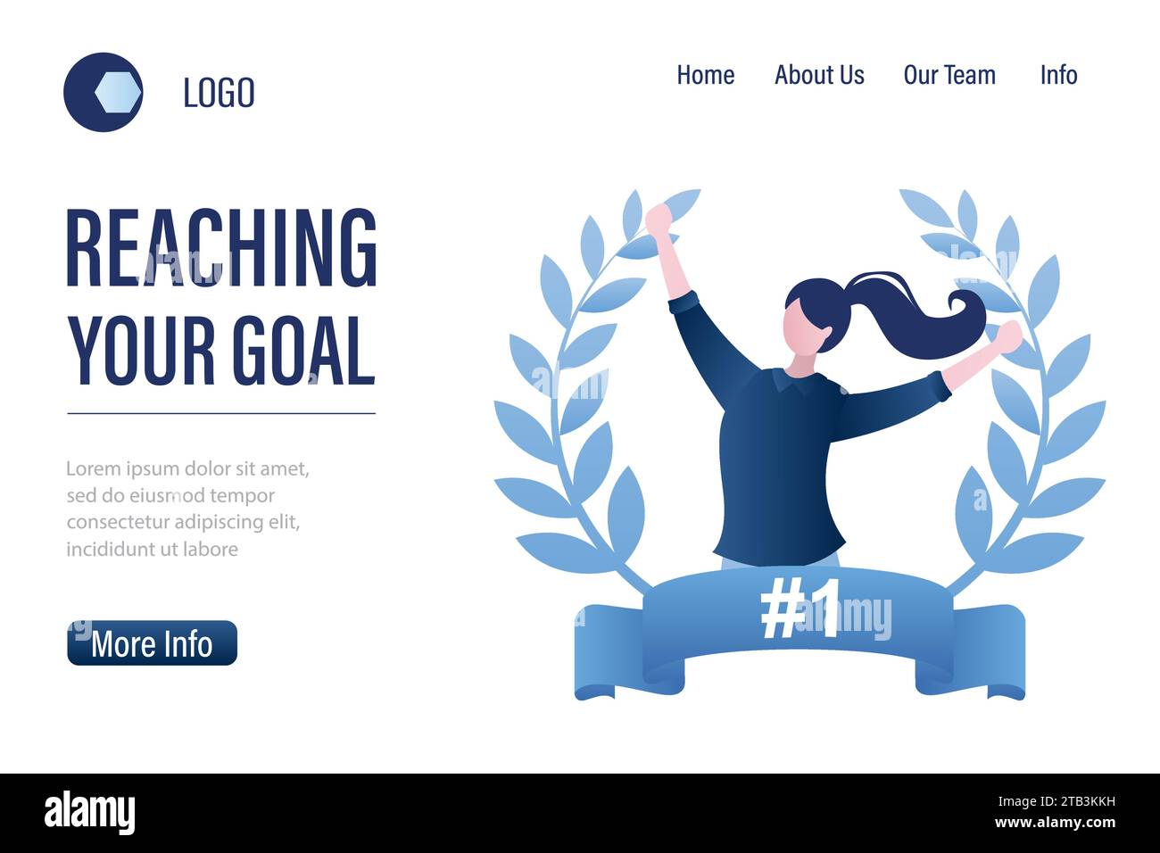 Woman reaching goals Stock Vector Images - Alamy