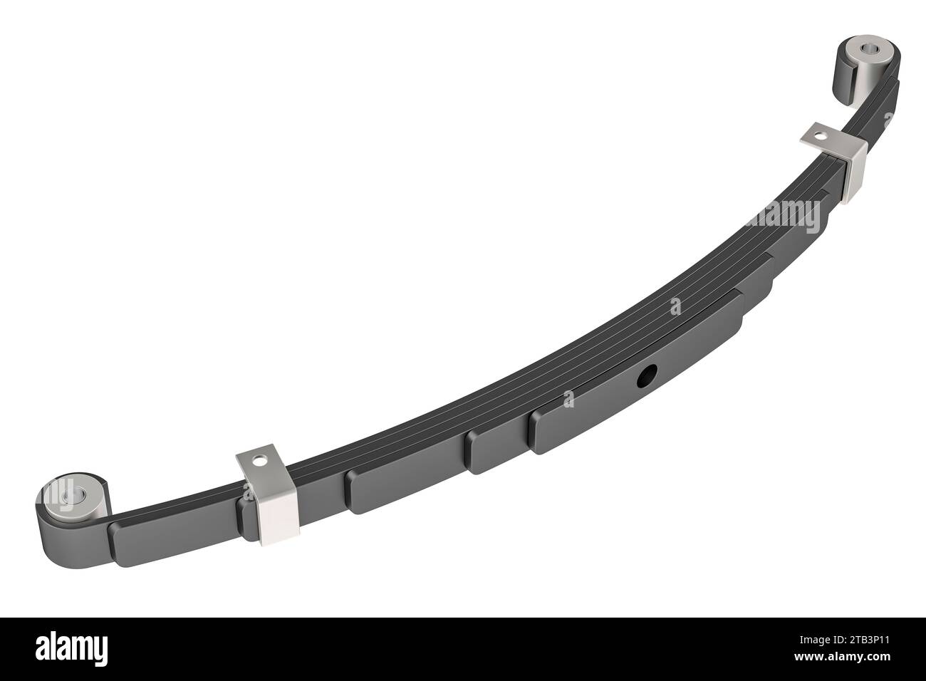Leaf Spring, Suspension. 3D rendering isolated on white background