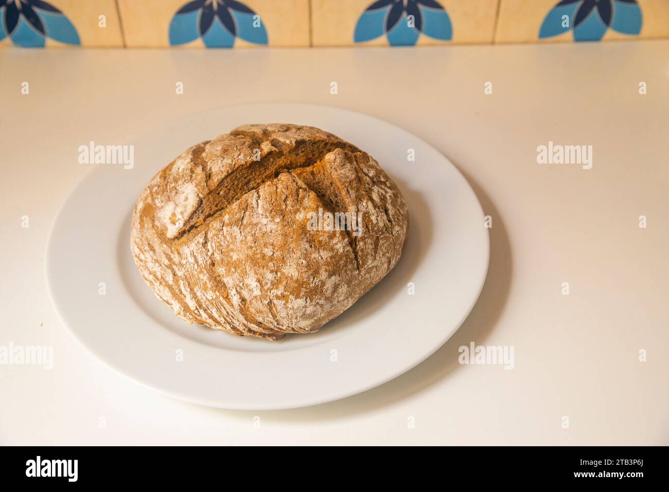 Bread on a dish. Still life. Stock Photo