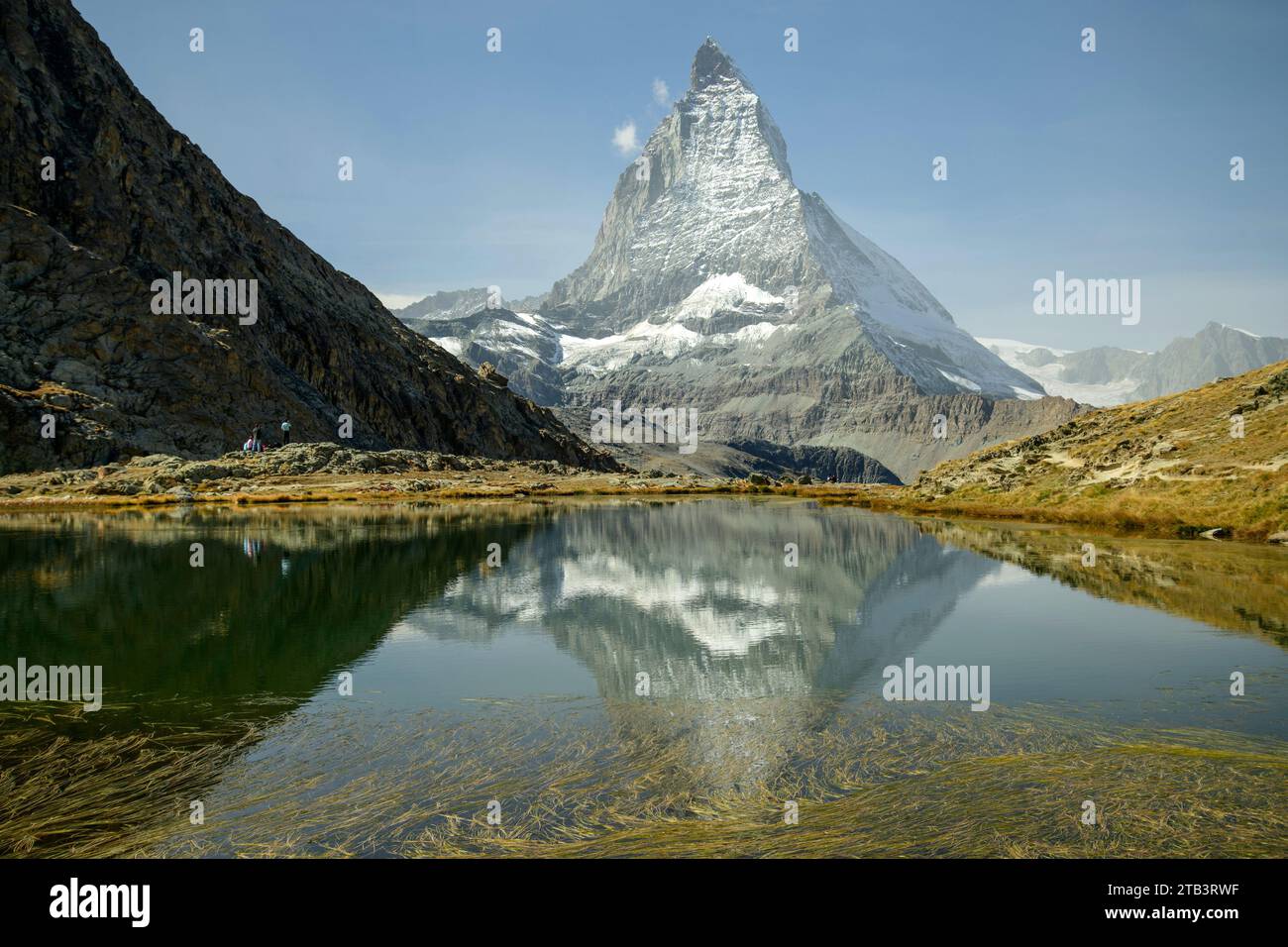 Switzerland, Valais, Zermatt, Gornergrat, Matterhorn hiking Stock Photo