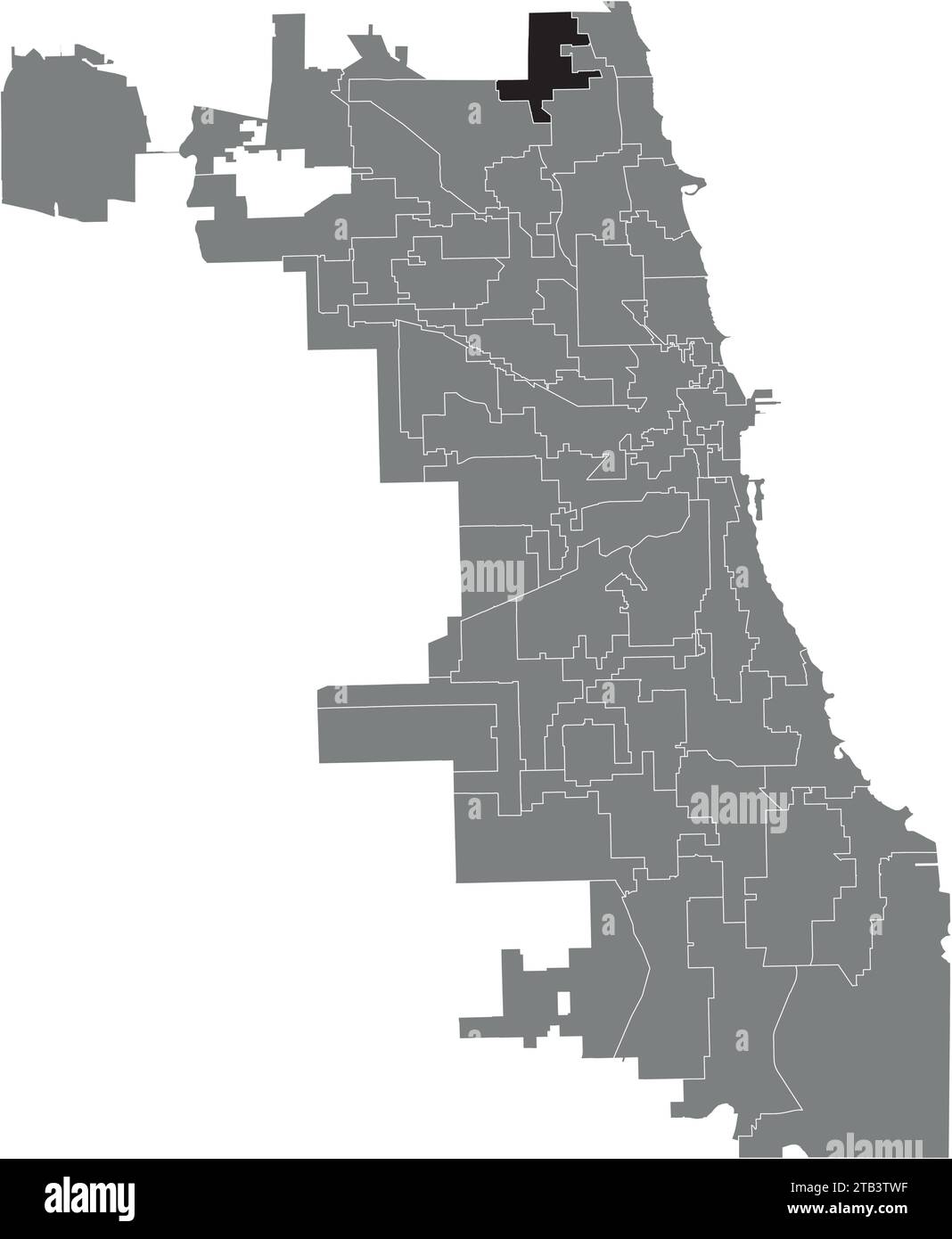 Locator map of the WARD 50, CHICAGO CITY COUNCIL Stock Vector Image