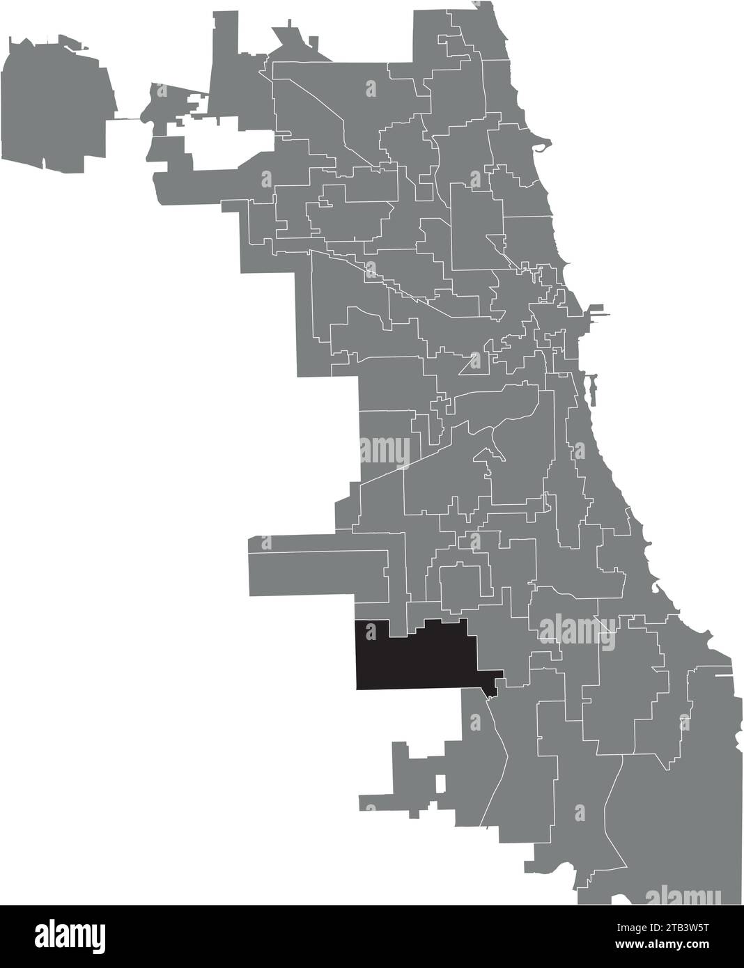 Locator map of the WARD 18, CHICAGO CITY COUNCIL Stock Vector Image